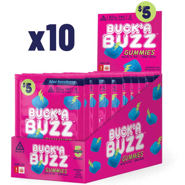 Buck'A Buzz THC gummies 10 pack