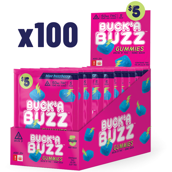 Buck'A Buzz THC gummies 100 pack